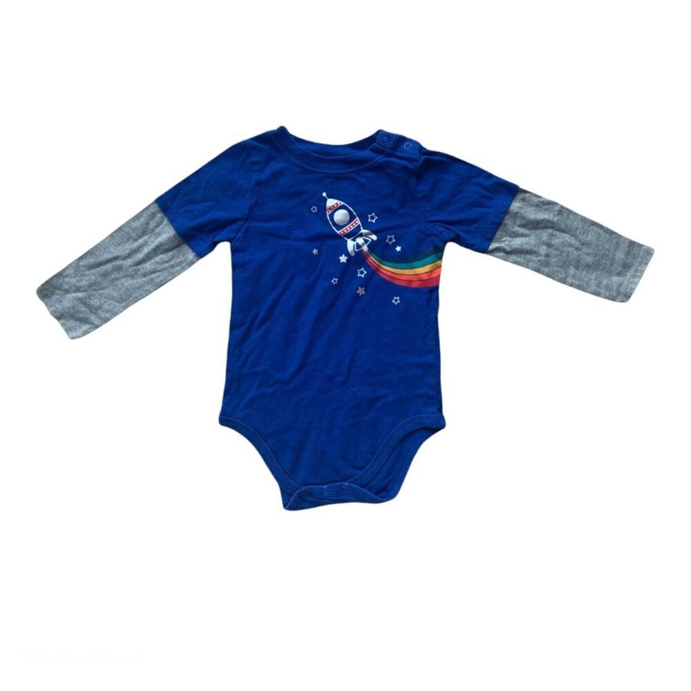 Garanimals Blue Rainbow Onesie Size 24M VGUC